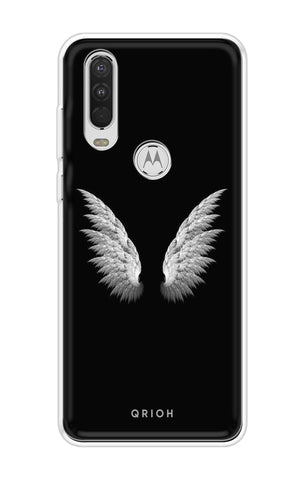 White Angel Wings Motorola One Action Back Cover