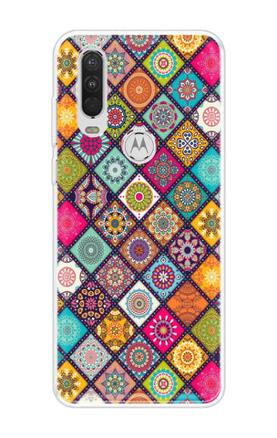 Multicolor Mandala Motorola One Action Back Cover