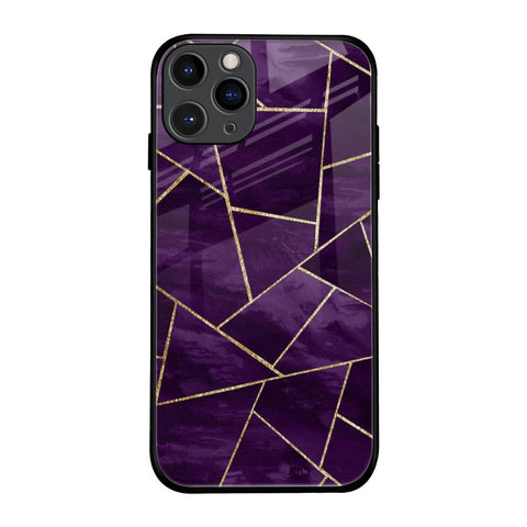 Geometric Purple iPhone 11 Pro Glass Back Cover Online