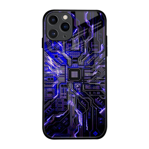 Techno Color Pattern iPhone 11 Pro Glass Back Cover Online