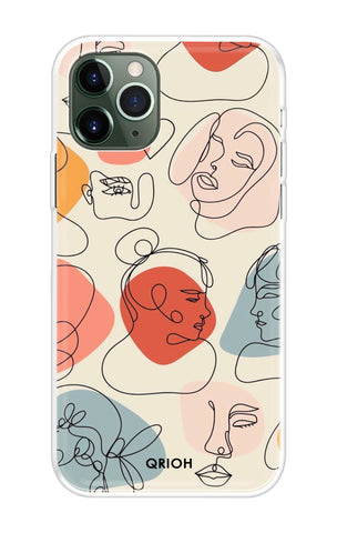 Abstract Faces iPhone 11 Pro Back Cover