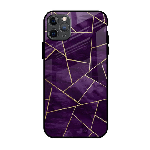 Geometric Purple iPhone 11 Pro Max Glass Back Cover Online
