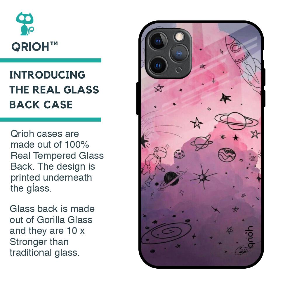 Space Doodles Glass Case for iPhone 11 Pro Max