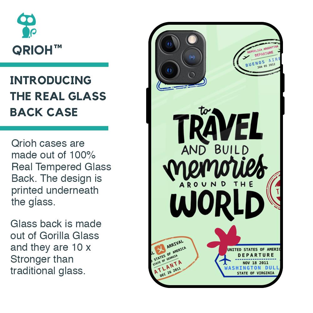 Travel Stamps Glass Case for iPhone 11 Pro Max