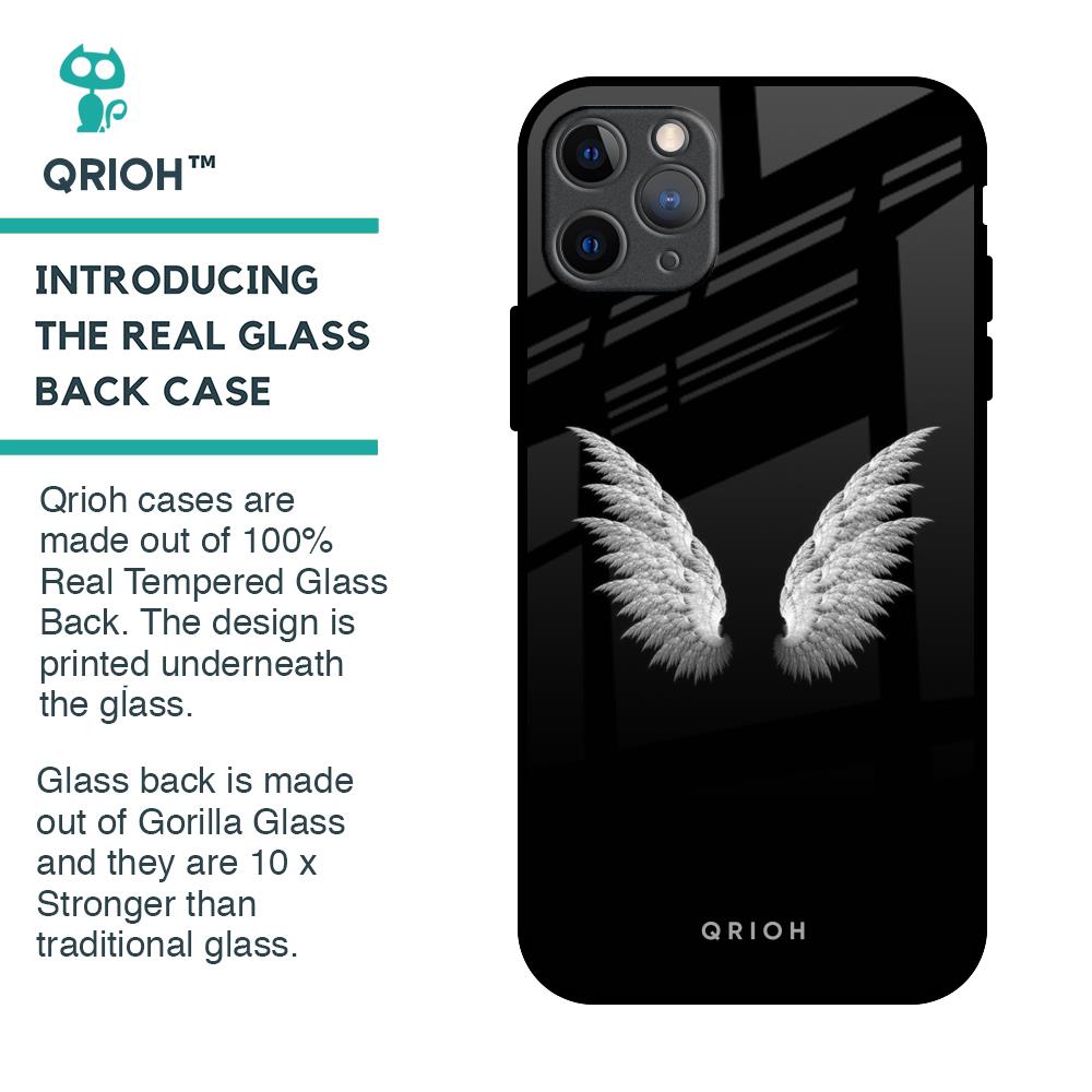 White Angel Wings Glass Case for iPhone 11 Pro Max
