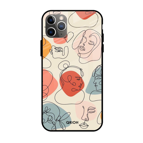 Abstract Faces Apple iPhone 11 Pro Max Glass Cases & Covers Online