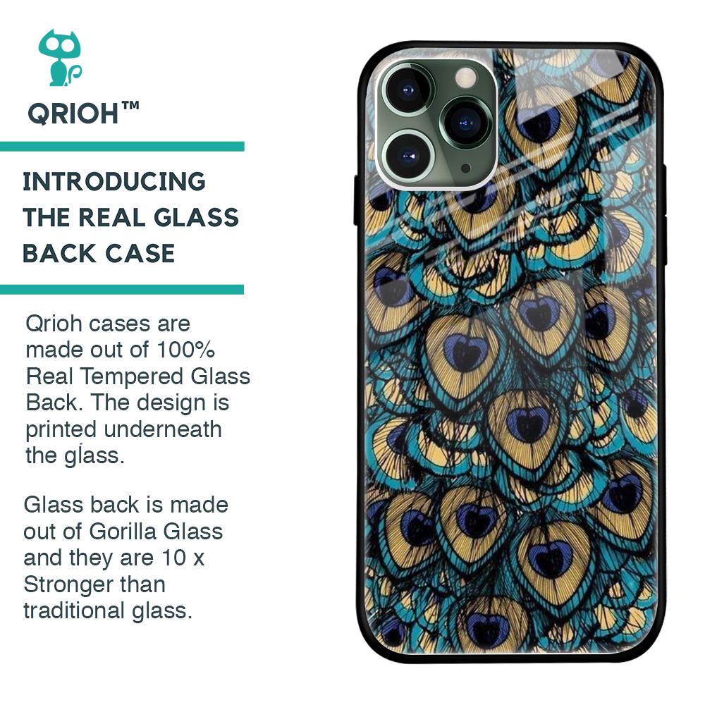 Peacock Feathers Glass case for iPhone 11 Pro Max