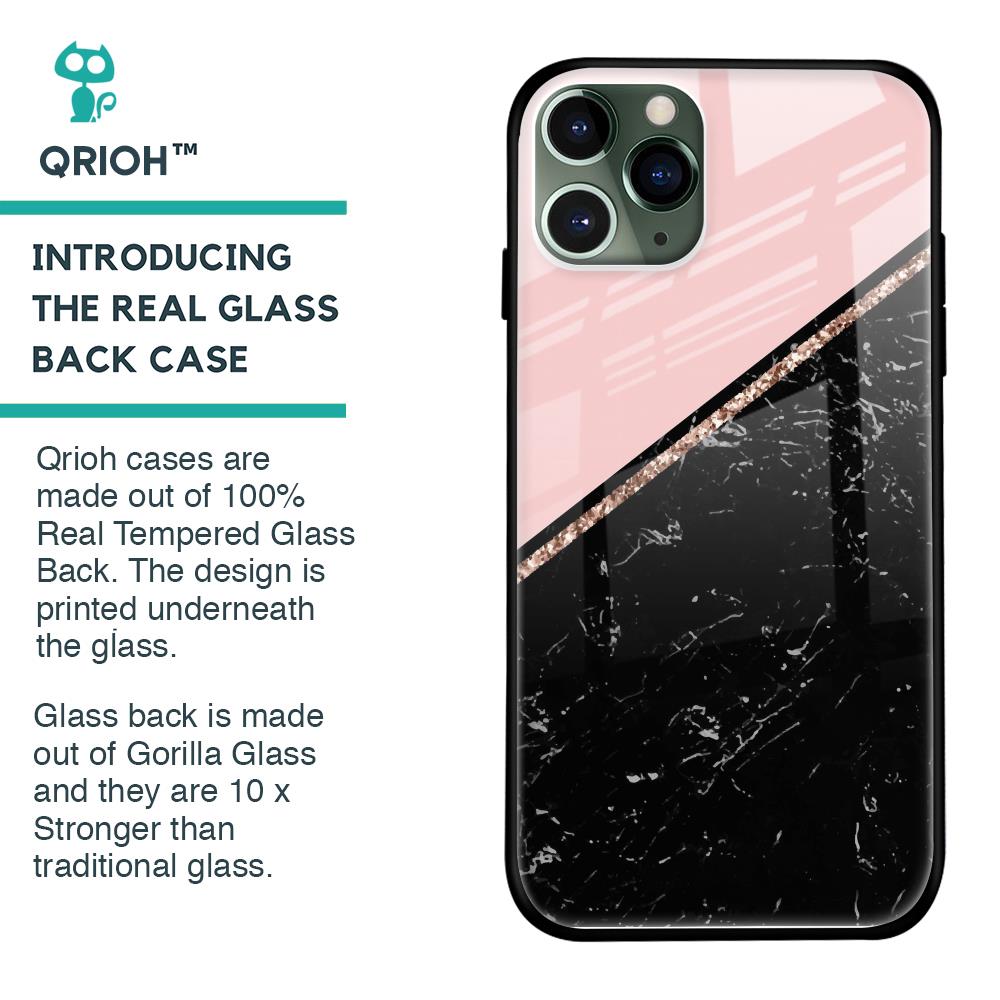 Marble Texture Pink Glass Case For iPhone 11 Pro Max