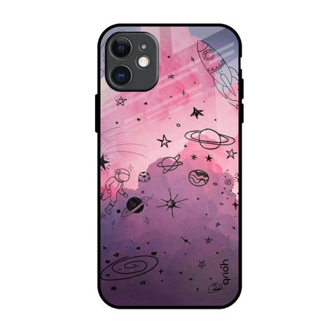 Space Doodles iPhone 11 Glass Back Cover Online