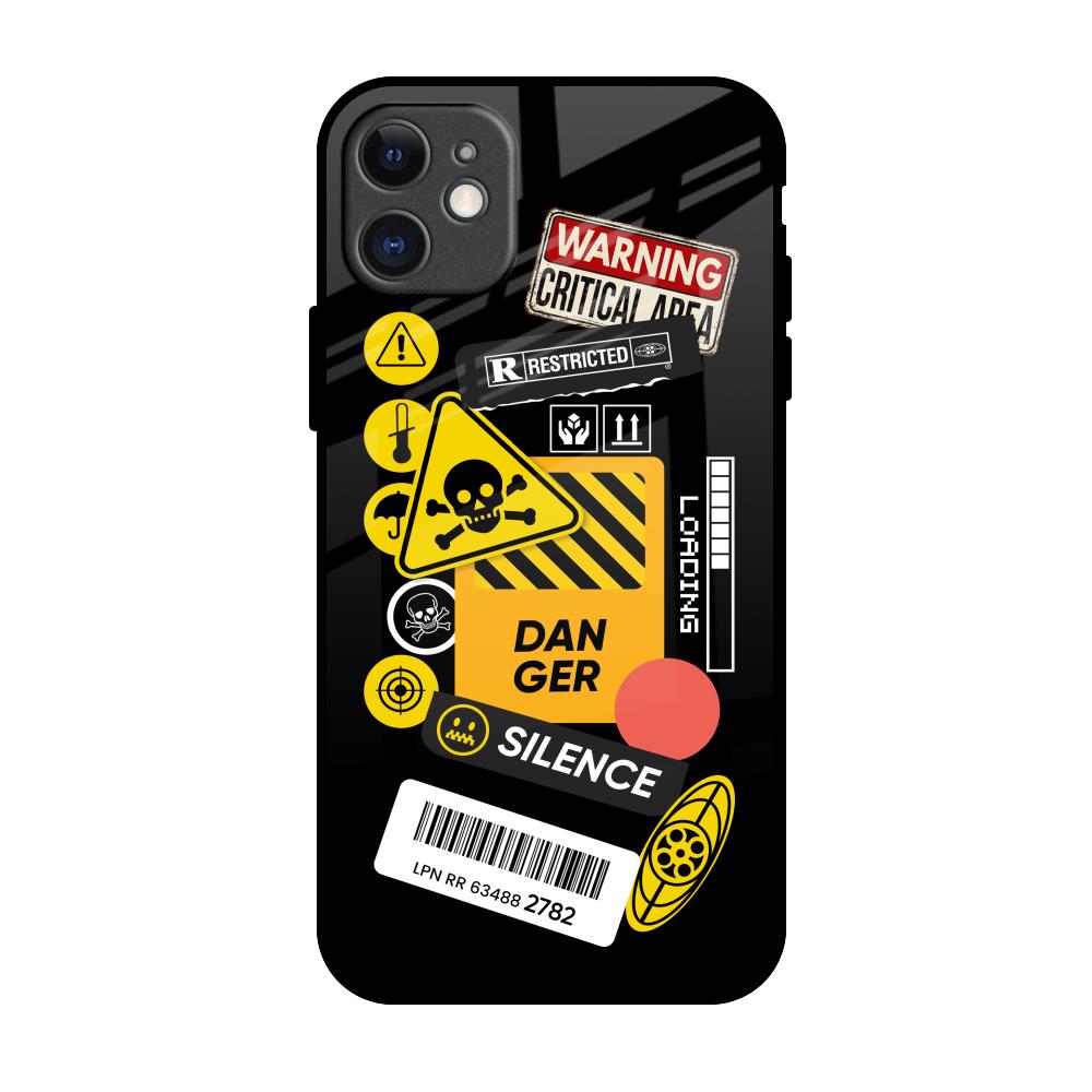 Danger Signs iPhone 11 Glass Back Cover Online