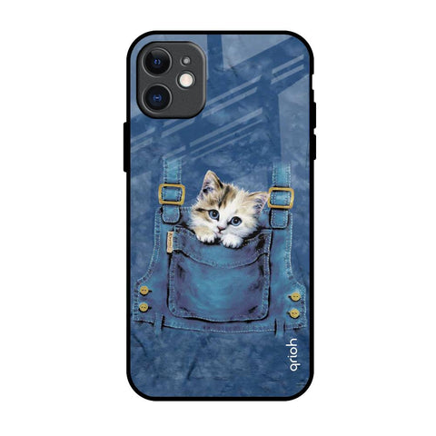 Kitty In Pocket iPhone 11 Glass Back Cover Online