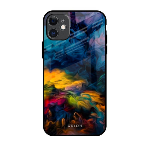 Multicolor Oil Painting iPhone 11 Glass Back Cover Online