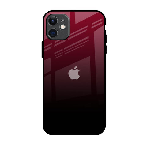 Wine Red iPhone 11 Glass Back Cover Online