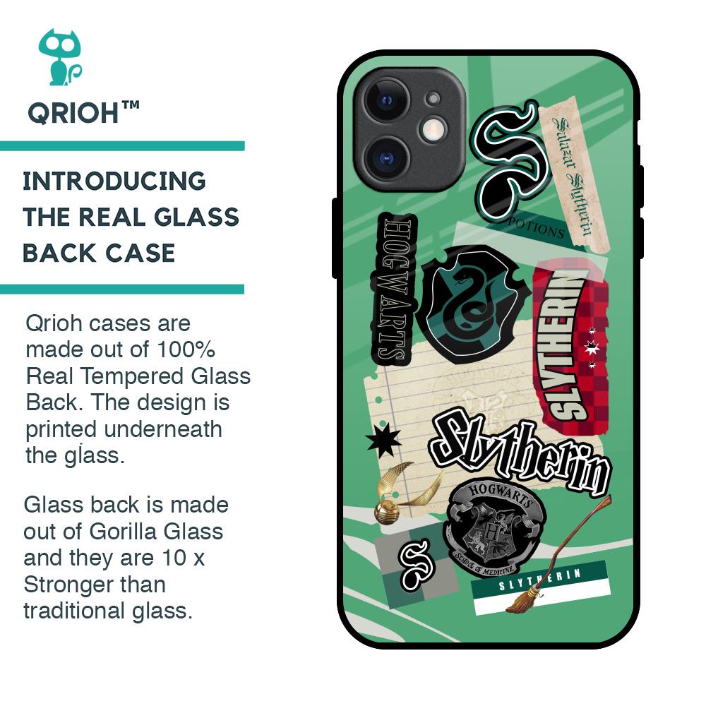 Slytherin Glass Case for iPhone 11