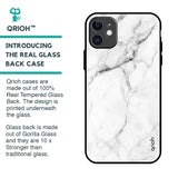 Modern White Marble Glass Case for iPhone 11