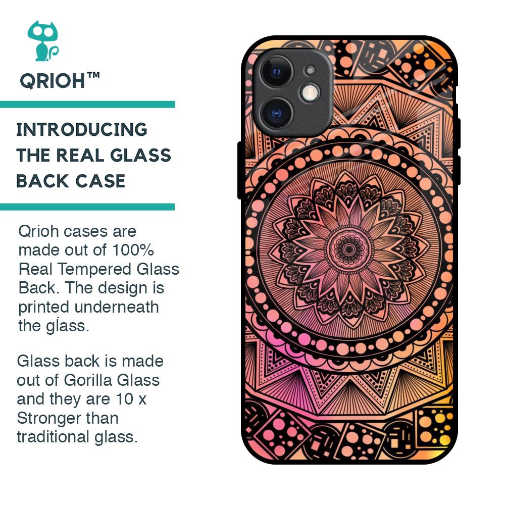 Floral Mandala Glass Case for iPhone 11
