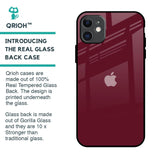 Classic Burgundy Glass Case for iPhone 11