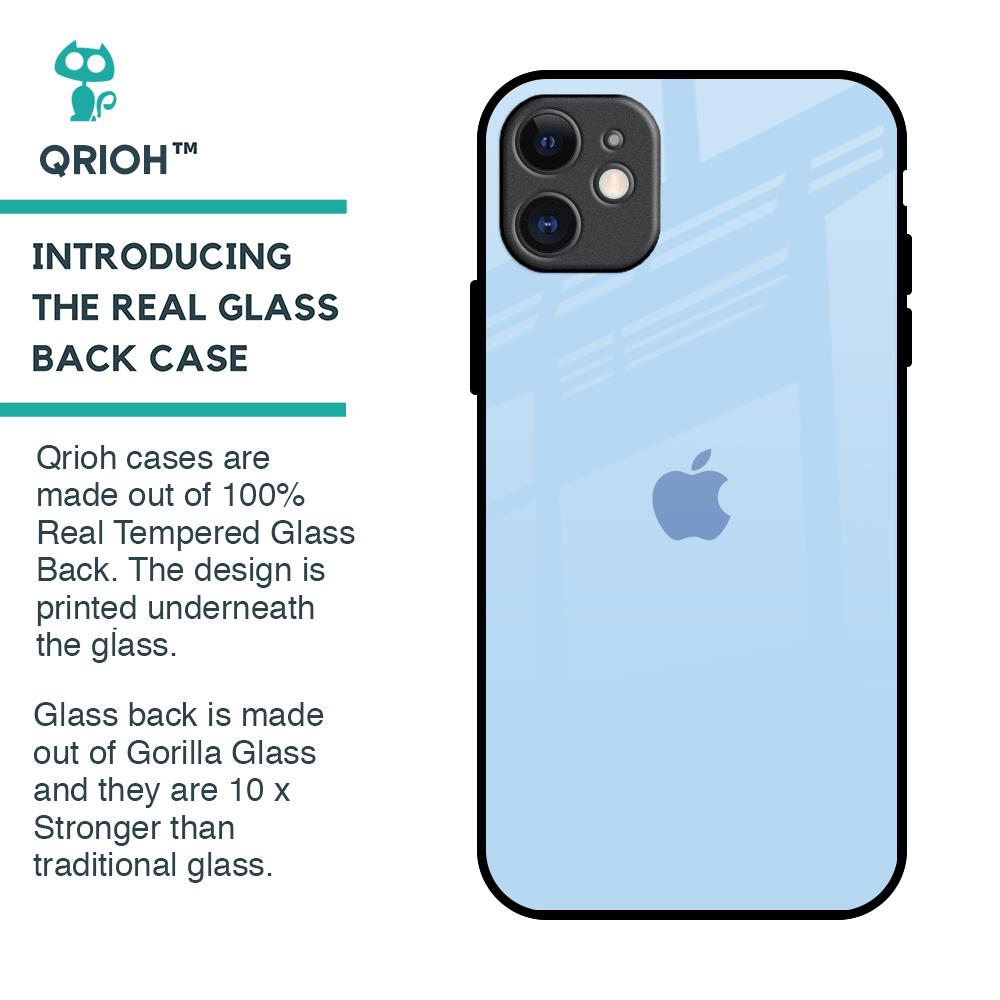 Pastel Sky Blue Glass Case for iPhone 11