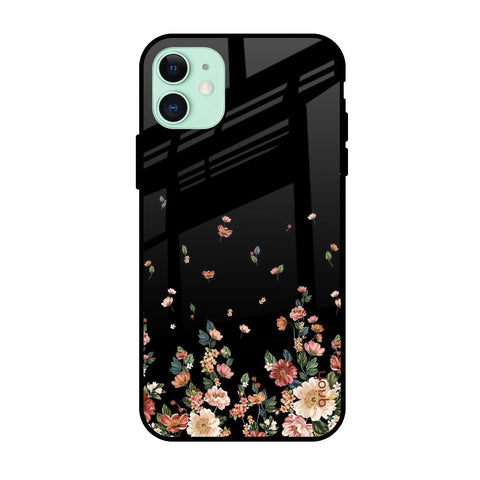 Floating Floral Print Apple iPhone 11 Glass Cases & Covers Online