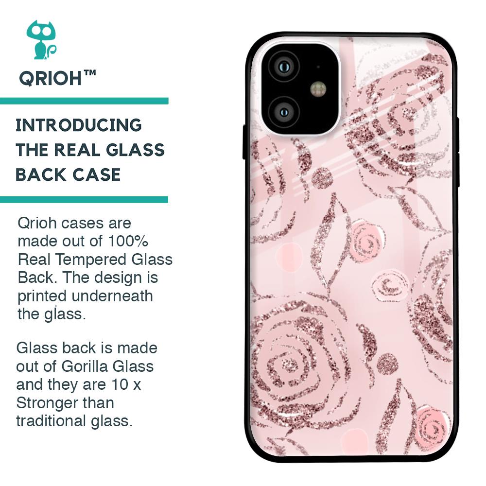 Shimmer Roses Glass case for iPhone 11