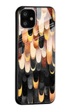 Bronze Abstract Glass Case for iPhone 11