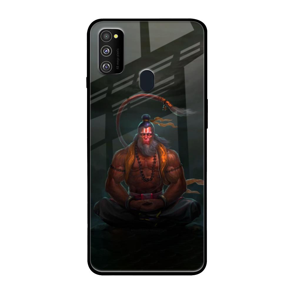 Lord Hanuman Animated Samsung Galaxy M30s Glass Back Cover Online