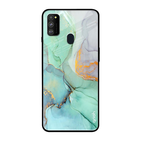 Green Marble Samsung Galaxy M30s Glass Back Cover Online