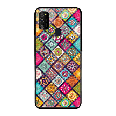 Multicolor Mandala Samsung Galaxy M30s Glass Back Cover Online