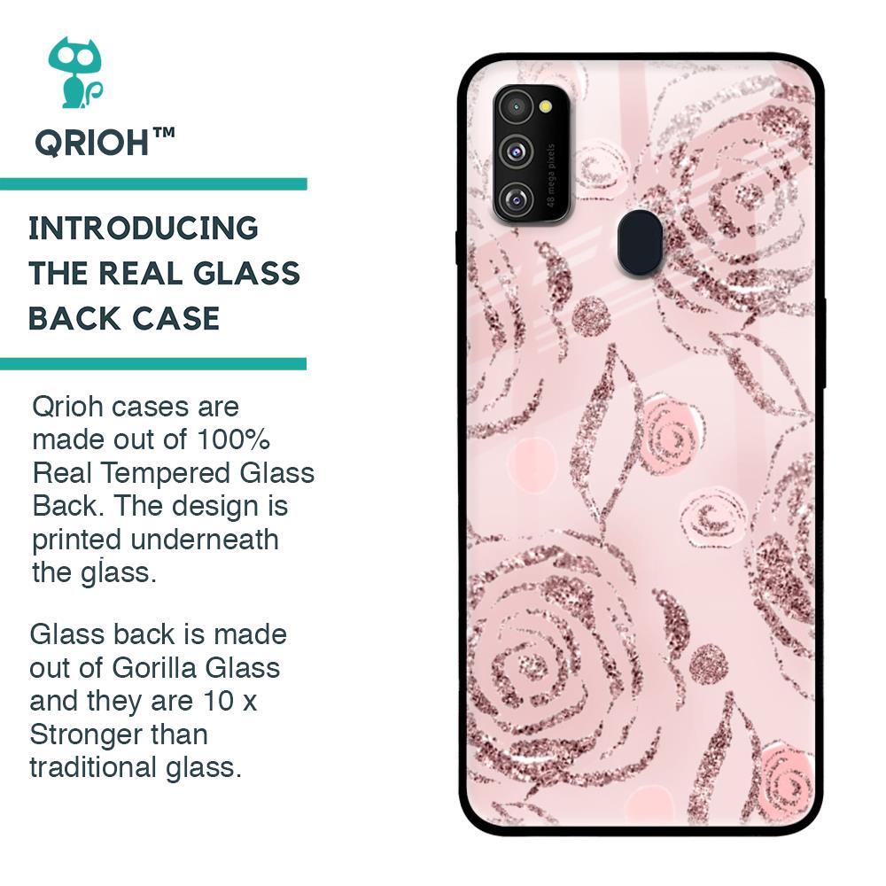 Shimmer Roses Glass case for Samsung Galaxy M30s