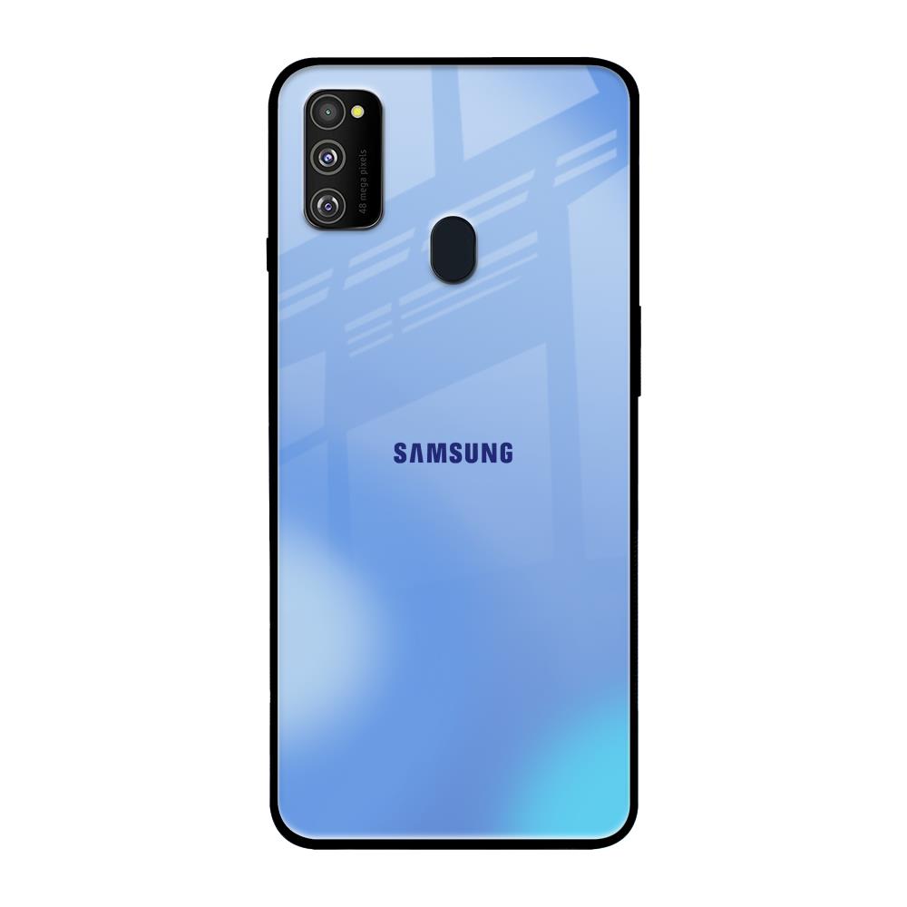 Vibrant Blue Texture Glass Case for Samsung Galaxy M30s
