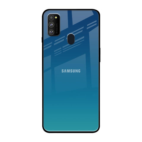 Celestial Blue Samsung Galaxy M30s Glass Back Cover Online