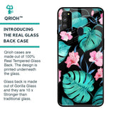 Tropical Leaves & Pink Flowers Glass case for Samsung Galaxy M30s