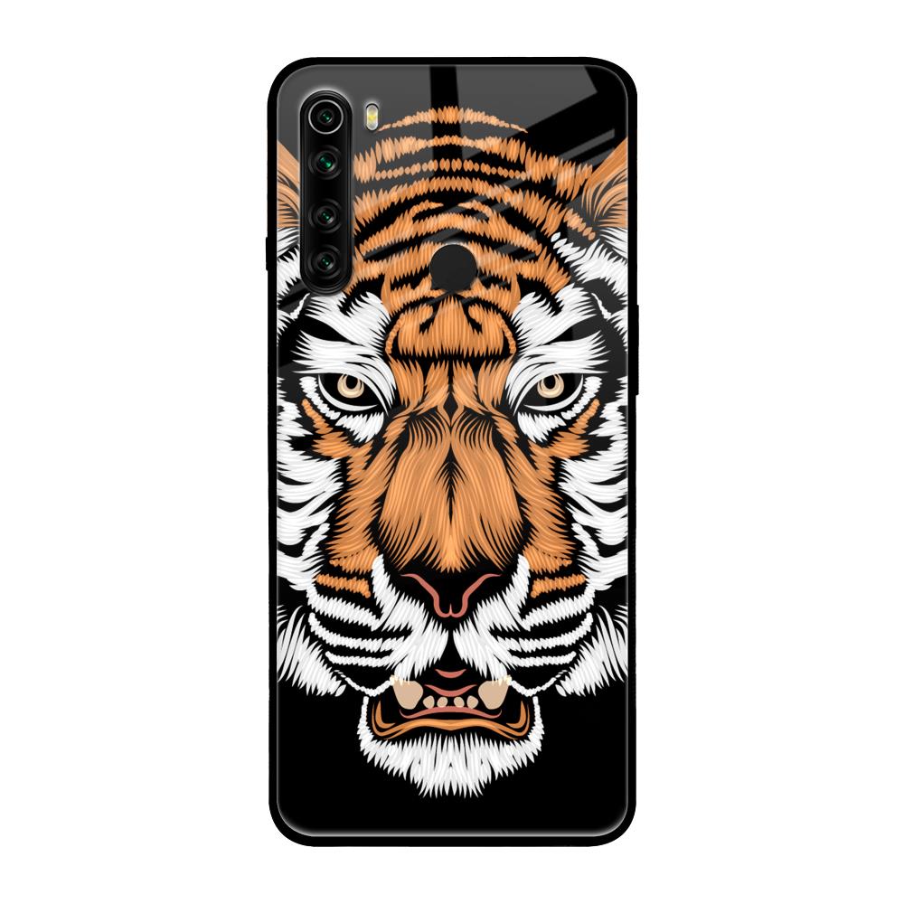 Angry Tiger Xiaomi Redmi Note 8 Glass Back Cover Online