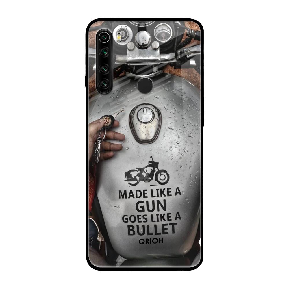 Royal Bike Xiaomi Redmi Note 8 Glass Back Cover Online