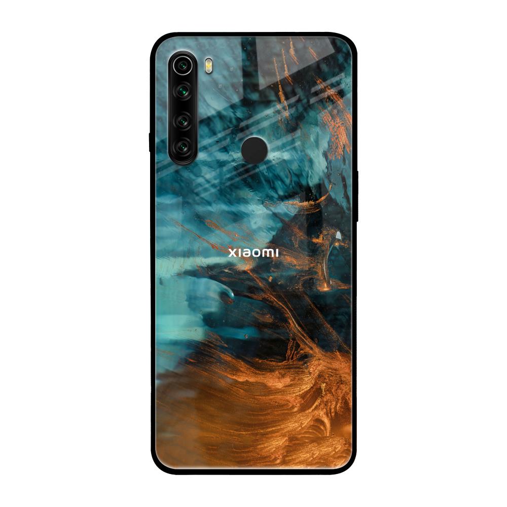 Golden Splash Xiaomi Redmi Note 8 Glass Back Cover Online