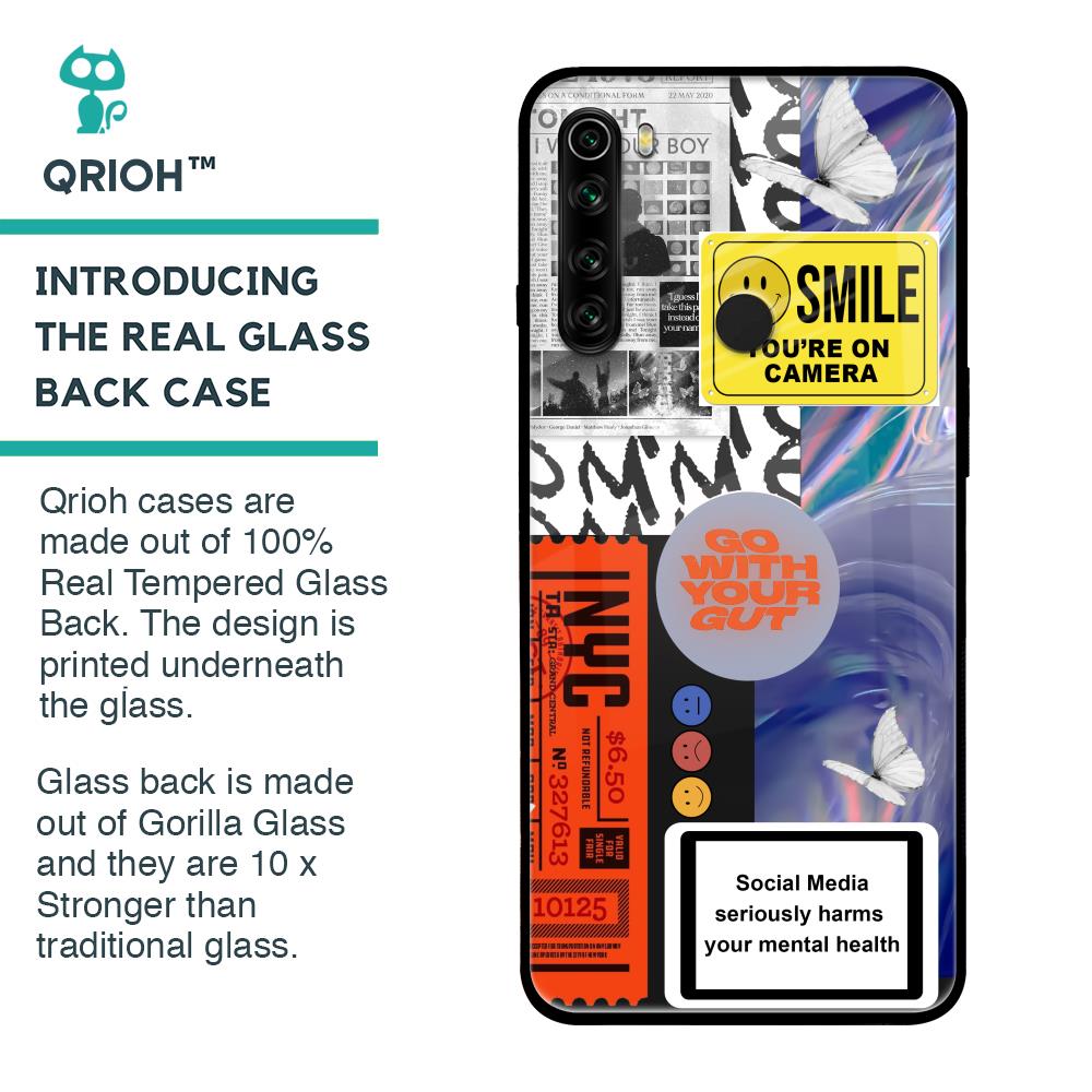 Smile for Camera Glass Case for Xiaomi Redmi Note 8