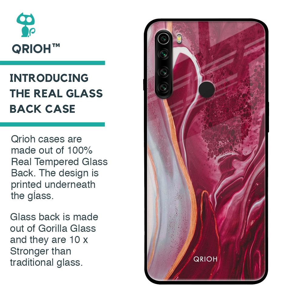 Crimson Ruby Glass Case for Xiaomi Redmi Note 8