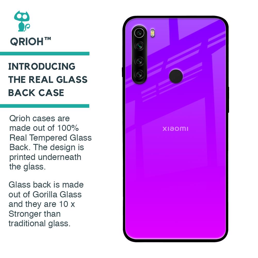 Purple Pink Glass Case for Xiaomi Redmi Note 8