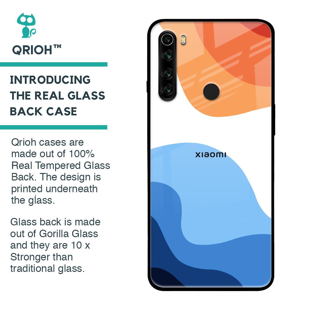 Wavy Color Pattern Glass Case for Xiaomi Redmi Note 8