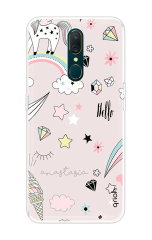 Unicorn Doodle Oppo A9 Back Cover