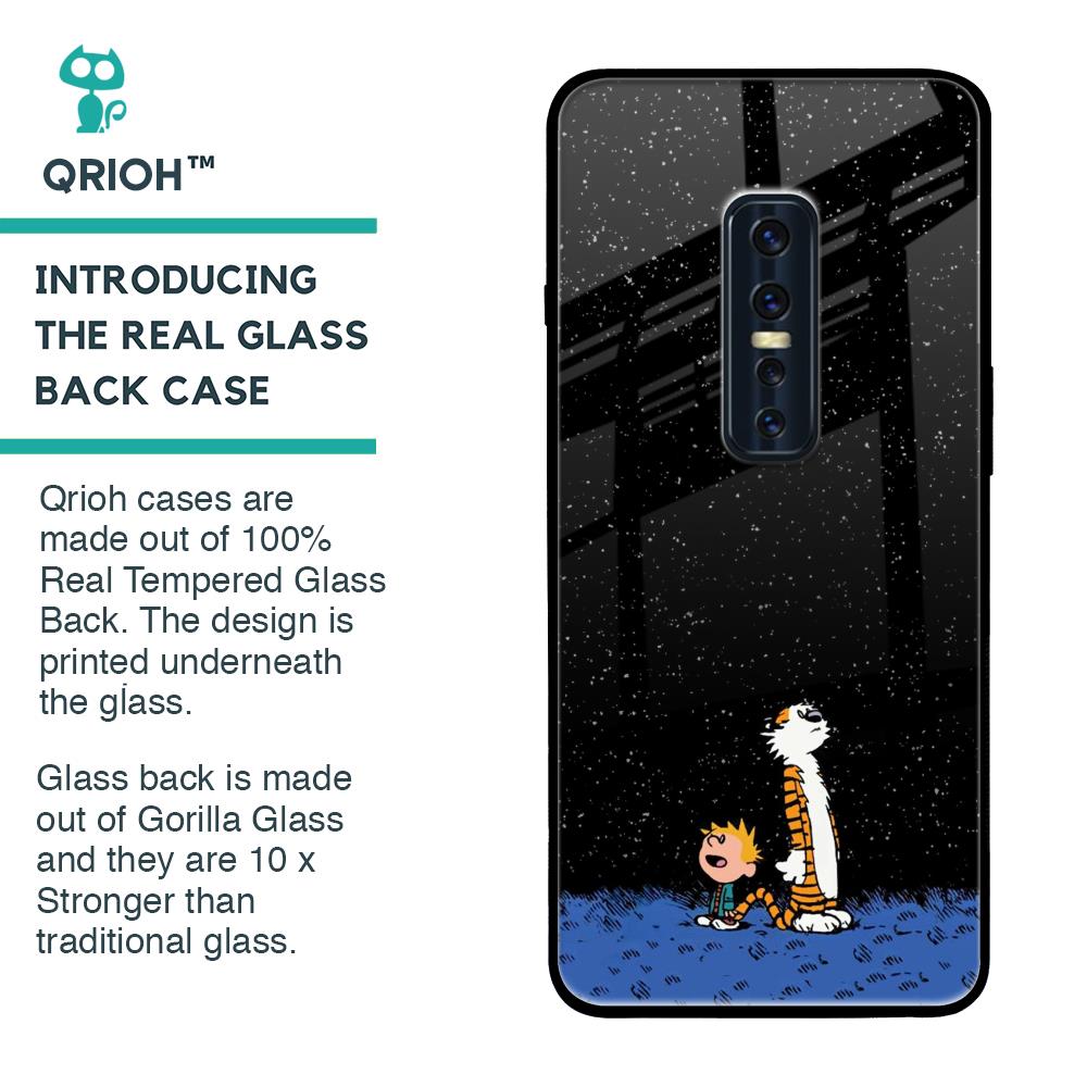 Night Sky Star Glass Case for Vivo V17 Pro