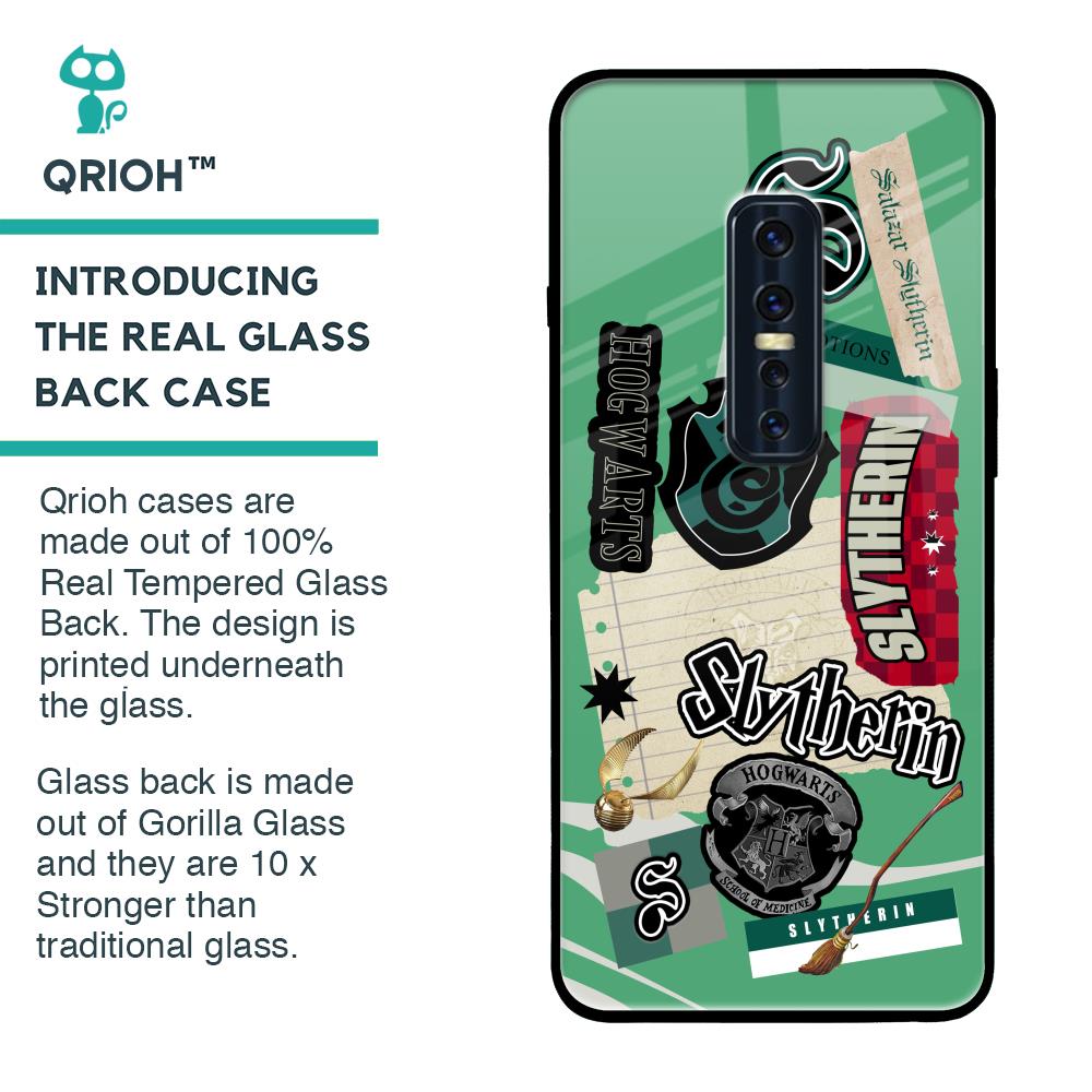 Slytherin Glass Case for Vivo V17 Pro
