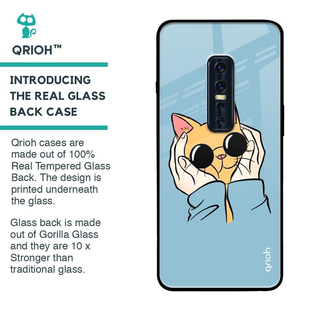 Adorable Cute Kitty Glass Case For Vivo V17 Pro