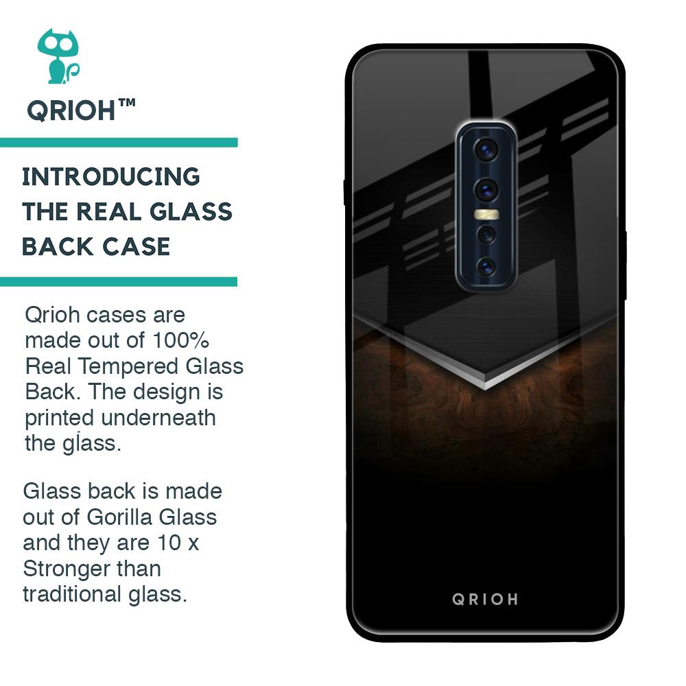 Dark Walnut Glass Case for Vivo V17 Pro
