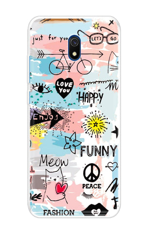 Happy Doodle Xiaomi Redmi 8A Back Cover