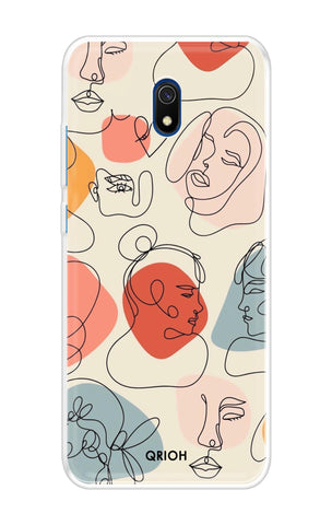 Abstract Faces Xiaomi Redmi 8A Back Cover