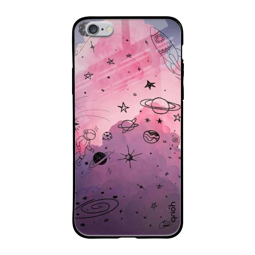 Space Doodles iPhone 6S Glass Back Cover Online