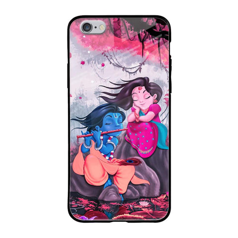 Radha Krishna Art iPhone 6S Glass Back Cover Online
