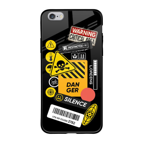 Danger Signs iPhone 6S Glass Back Cover Online