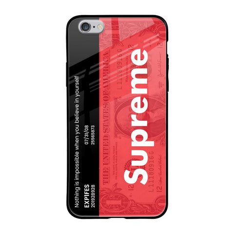 Supreme Ticket iPhone 6S Glass Back Cover Online